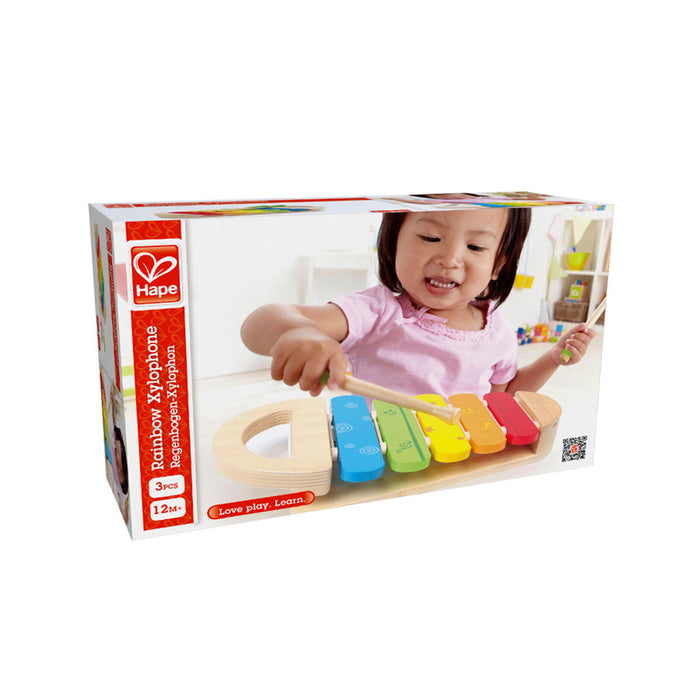 Xilófono Arcoiris Hape Instrumento Musical de Juguete