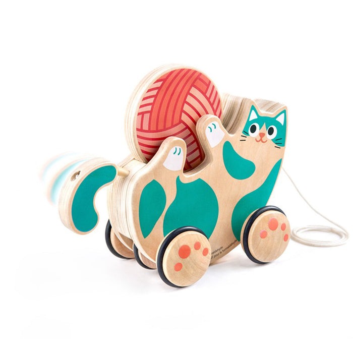 Hape Kitten and Yarn Pull Along Toy